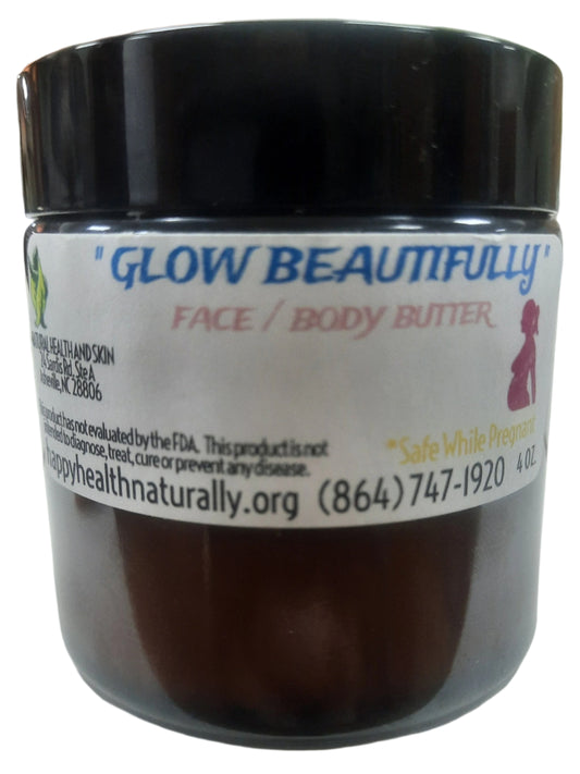 " GLOW BEAUTIFULLY " FACE / BODY BUTTER 4 OZ **BEST SELLER !