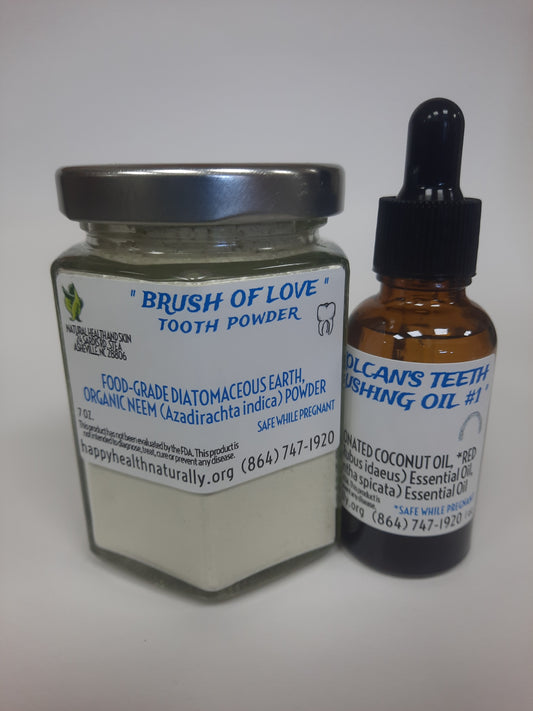 " BRUSH OF LOVE " TOOTH POWDER / KOLCAN'S TEETH BRUSHING OIL # 1