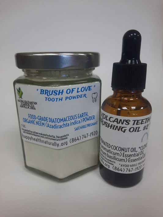 " BRUSH OF LOVE " TOOTH POWDER /KOLCAN'S TEETH BRUSHING OIL #2 **BEST SELLER !