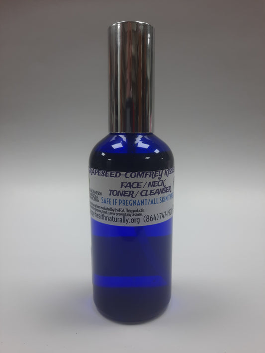 " GRAPESEED-COMFREY KISSES " FACE / NECK TONER / CLEANSER